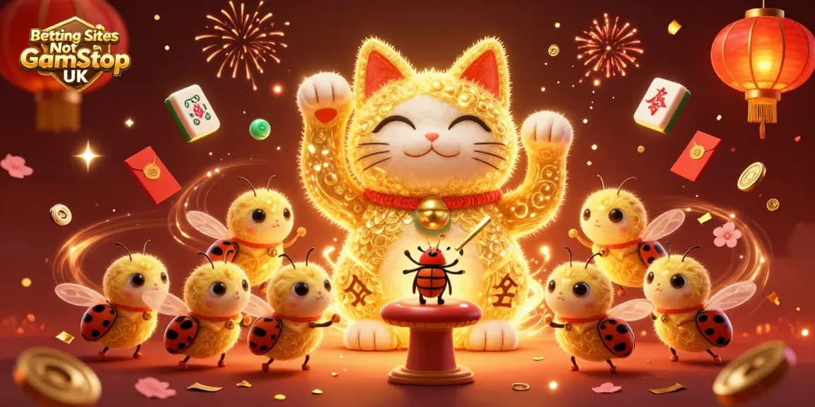Engage with Betting Sites Not on GamStop UK through vibrant casino symbols and lucky themes.