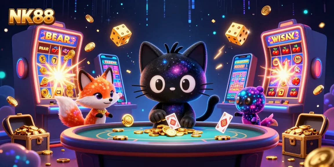 Experience thrilling wins at NK88 with vibrant slot games, golden dice, and jackpot surprises!