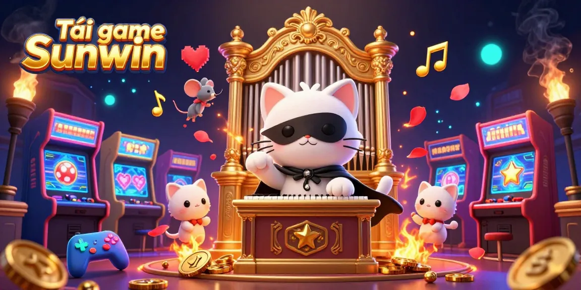 Experience the exciting world of Tải game Sunwin with a vibrant 3D casino illustration showcasing dynamic gaming elements.