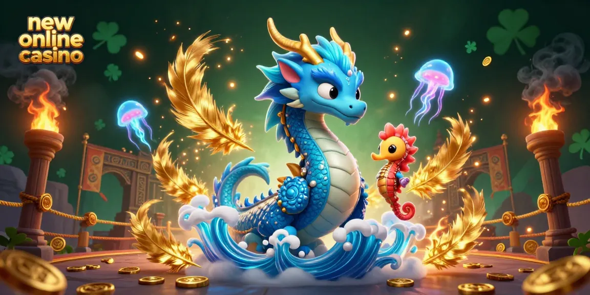 Experience thrilling wins at a new online casino with a vibrant 3D dragon and lively jellyfish.