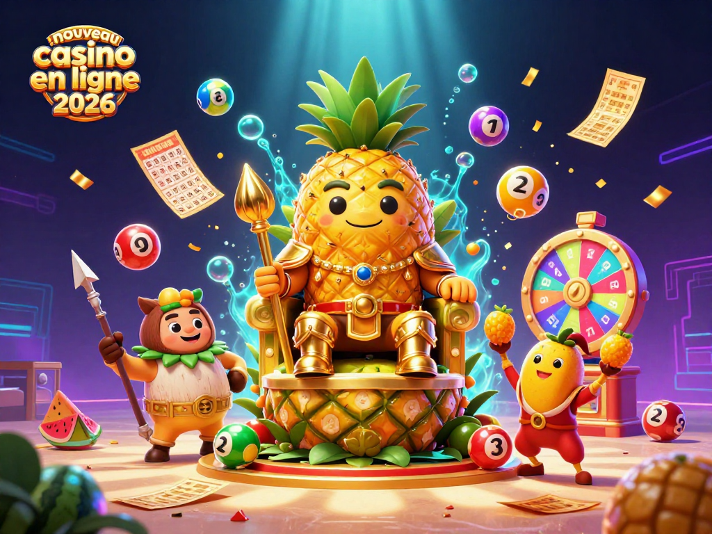 Profitez d'une expérience ludique sur un nouveau casino en ligne 2026 avec le roi ananas et des jeux colorés.