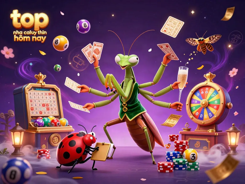 Experience excitement with top nha cai uy tin hôm nay through vibrant casino elements and animated characters.